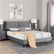 Baxton Studio Etienne Modern Slate Gray Velvet Queen Platform Bed
