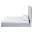 Baxton Studio Cadmus Modern Light Gray Channel-Tufted Fabric Queen Platform Bed