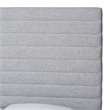 Baxton Studio Cadmus Modern Light Gray Channel-Tufted Fabric Queen Platform Bed