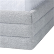 Baxton Studio Cadmus Modern Light Gray Channel-Tufted Fabric Queen Platform Bed