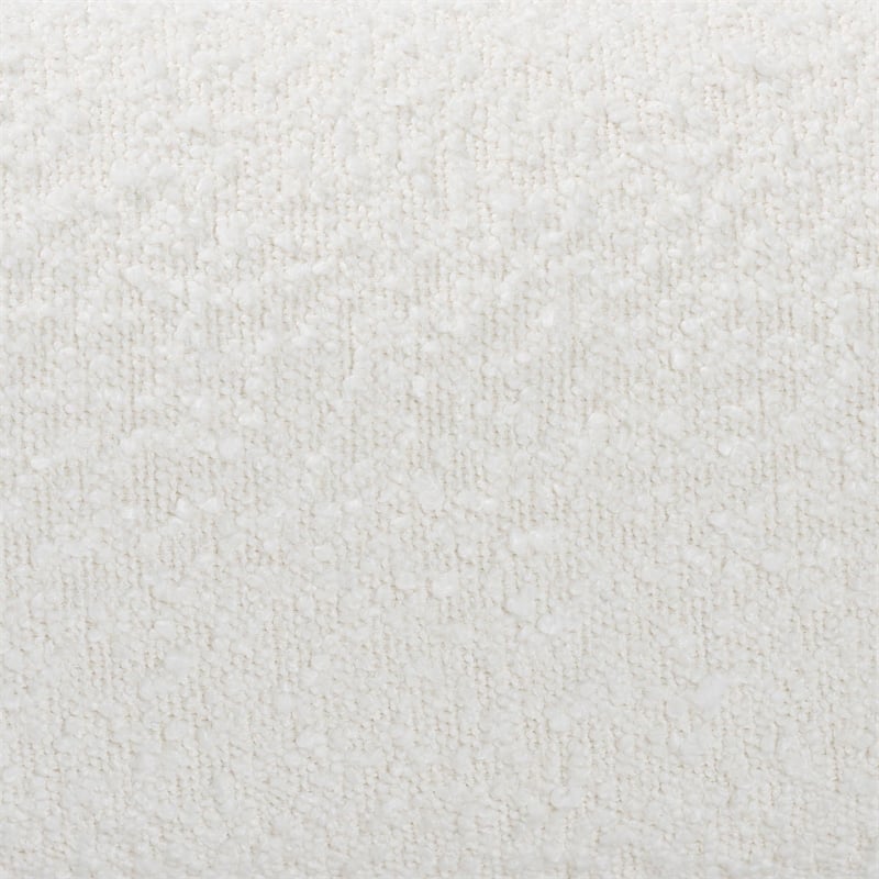 Baxton Studio Vinicio Mid-Century Modern Cream Boucle Queen Platform Bed