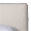 Baxton Studio Vinicio Mid-Century Modern Cream Boucle King Platform Bed