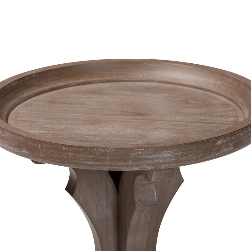 Baxton Studio Westlyn French Country Antique Brown Wood End Table
