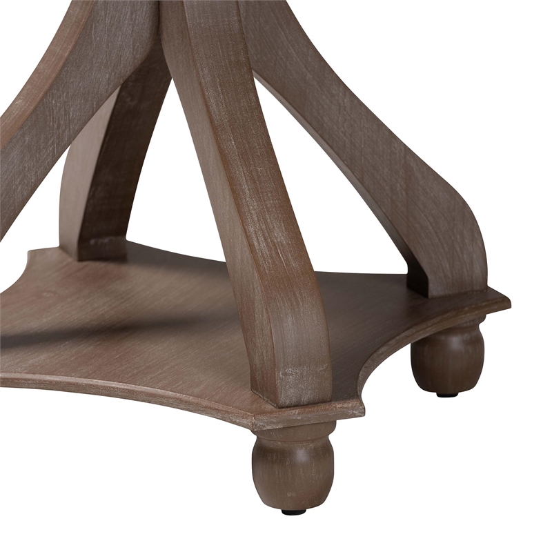 Baxton Studio Westlyn French Country Antique Brown Wood End Table