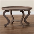 Baxton Studio Madrona French Country Antique Brown Wood Coffee Table