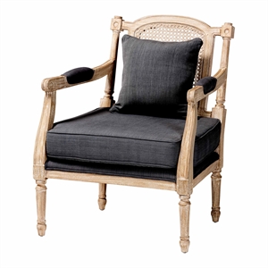 baxton studio clemence gray fabric whitewashed mahogany wood armchair