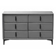 Baxton Studio Etienne Modern Slate Gray Velvet 6-Drawer Dresser