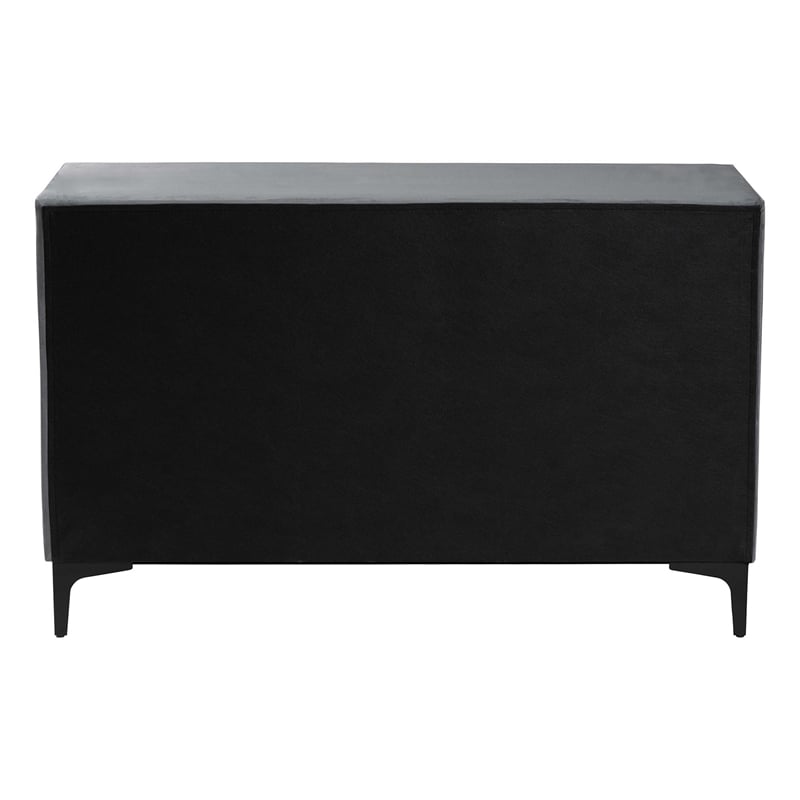 Baxton Studio Etienne Modern Slate Gray Velvet 6-Drawer Dresser