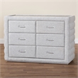 Baxton Studio Cadmus Modern Light Gray Channel-Tufted Fabric 4-Drawer Dresser