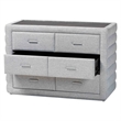 Baxton Studio Cadmus Modern Light Gray Channel-Tufted Fabric 4-Drawer Dresser