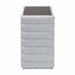 Baxton Studio Cadmus Modern Light Gray Channel-Tufted Fabric 4-Drawer Dresser