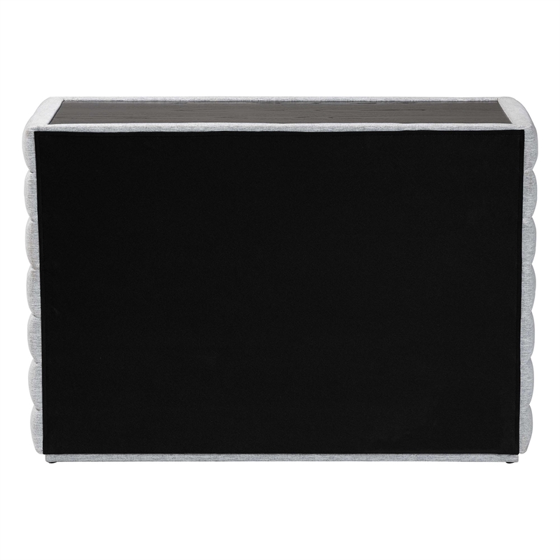 Baxton Studio Cadmus Modern Light Gray Channel-Tufted Fabric 4-Drawer Dresser