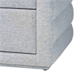 Baxton Studio Cadmus Modern Light Gray Channel-Tufted Fabric 4-Drawer Dresser