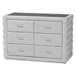 Baxton Studio Cadmus Modern Light Gray Channel-Tufted Fabric 4-Drawer Dresser