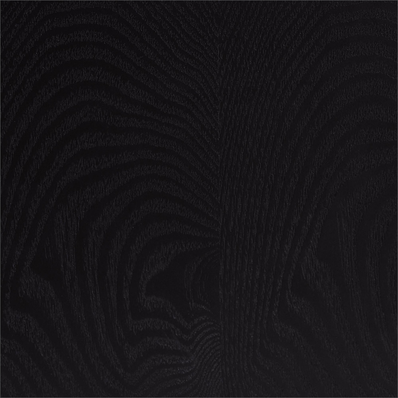 Baxton Studio Shirin Beige Fabric and Black Wood 1-Drawer Nightstand