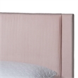 Baxton Studio Elora Modern Light Pink Pleated Velvet Queen Size Storage Bed