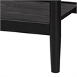 Baxton Studio Shirin Beige Fabric and Black Wood Queen 4-Piece Bedroom Set