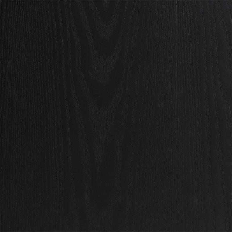 Baxton Studio Shirin Mid-Century Beige Fabric and Black Wood 6-Drawer Dresser