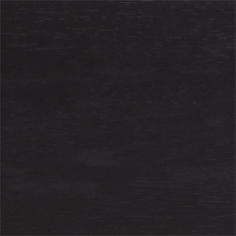 Baxton Studio Florica Art Deco Black Wood Queen Platform Bed