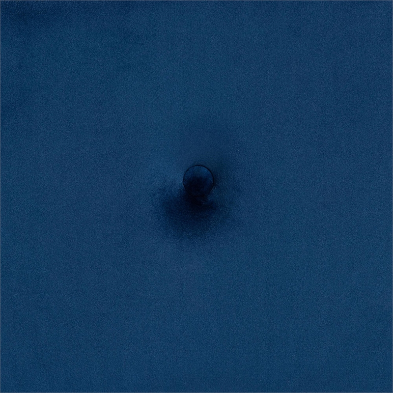 Baxton Studio Elias Modern Navy Blue Velvet Fabric Storage Ottoman