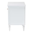 Baxton Studio Roni Modern White Wood 1-Drawer Nightstand with Scalloped Edges