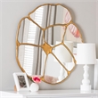 Baxton Studio Novia Antique Goldleaf Flower Accent Wall Mirror