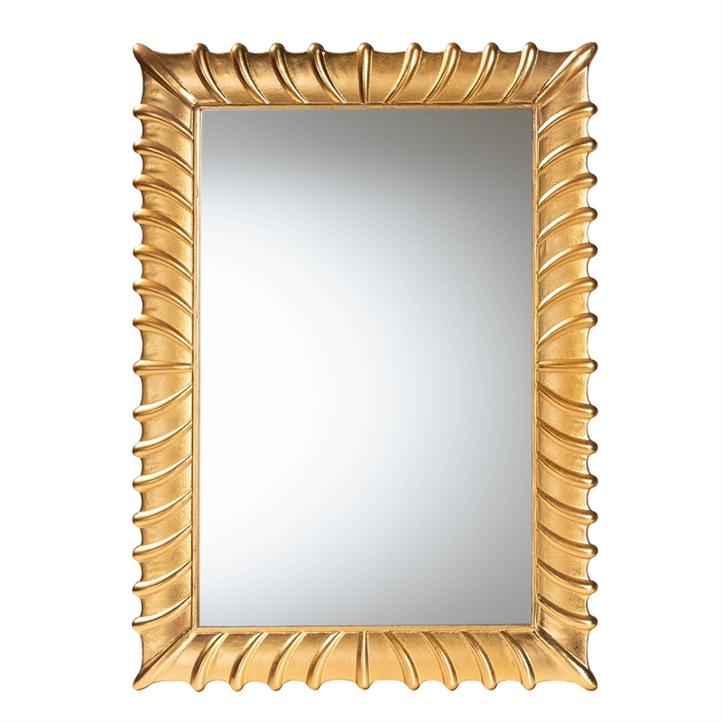 Baxton Studio Ygritte Antique Goldleaf Accent Wall Mirror