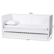 Baxton Studio Roni Modern White Scalloped Wood Twin Daybed with Trundle