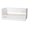 Baxton Studio Roni Modern White Scalloped Wood Twin Daybed with Trundle