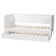 Baxton Studio Roni Modern White Scalloped Wood Twin Daybed with Trundle