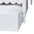 Baxton Studio Roni Modern White Scalloped Wood Twin Daybed with Trundle