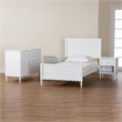 Baxton Studio Roni White Wood 4-Piece Full Bedroom Set with Two Nightstands