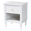 Baxton Studio Roni White Wood 4-Piece Full Bedroom Set with Two Nightstands