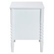 Baxton Studio Lucera Mid-Century White 2-Drawer Bobbin Nightstand