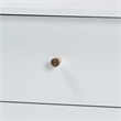 Baxton Studio Lucera Mid-Century White 2-Drawer Bobbin Nightstand