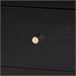 Baxton Studio Lucera Mid-Century Black 2-Drawer Bobbin Nightstand