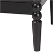 Baxton Studio Lucera Mid-Century Black 2-Drawer Bobbin Nightstand