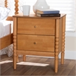 Baxton Studio Lucera Mid-Century Oak Brown 2-Drawer Bobbin Nightstand