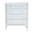 Baxton Studio Lucera Mid-Century White Bobbin Wood 4-Drawer Chest