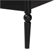 Baxton Studio Lucera Mid-Century Black Twin Size Bobbin Bed