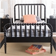 Baxton Studio Lucera Mid-Century Black Twin Size Bobbin Bed