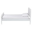 Baxton Studio Lucera Mid-Century White Twin Size Bobbin Bed