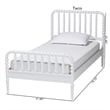Baxton Studio Lucera Mid-Century White Twin Size Bobbin Bed