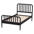Baxton Studio Lucera Mid-Century Black Full Size Bobbin Bed