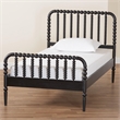Baxton Studio Lucera Mid-Century Black Full Size Bobbin Bed