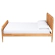 Baxton Studio Lucera Mid-Century Oak Brown Queen Size Bobbin Bed