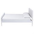 Baxton Studio Lucera Mid-Century White Queen Size Bobbin Bed