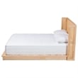 Baxton Studio Glennis Brown Wood Queen Size Platform Bed with Woven Rattan