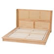 Baxton Studio Glennis Brown Wood Queen Size Platform Bed with Woven Rattan