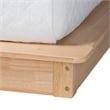 Baxton Studio Glennis Brown Wood Queen Size Platform Bed with Woven Rattan